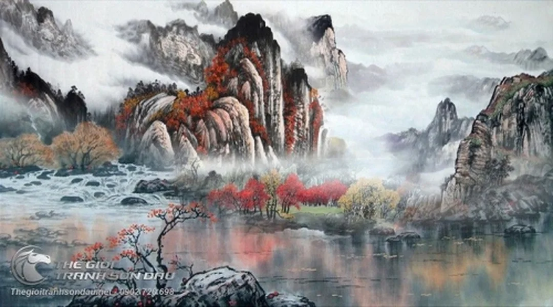 60 bức tranh thủy mặc sơn thủy hữu tình