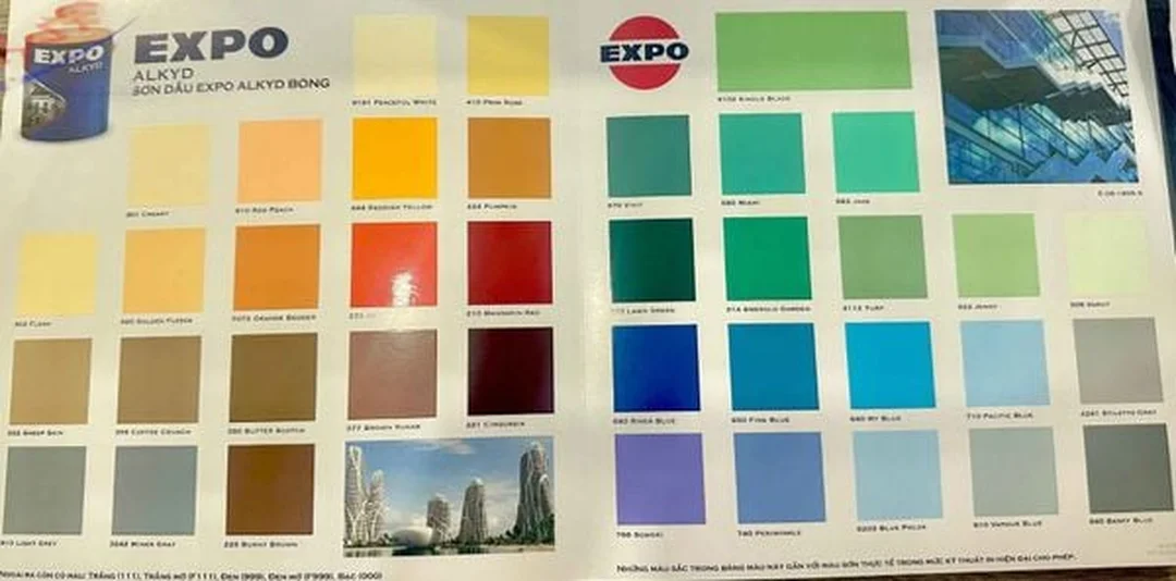 Bảng màu sơn dầu Expo Alkyd dạng bảng tra mã bảng màu sơn dầu expo alkyd dạng bảng tra mã