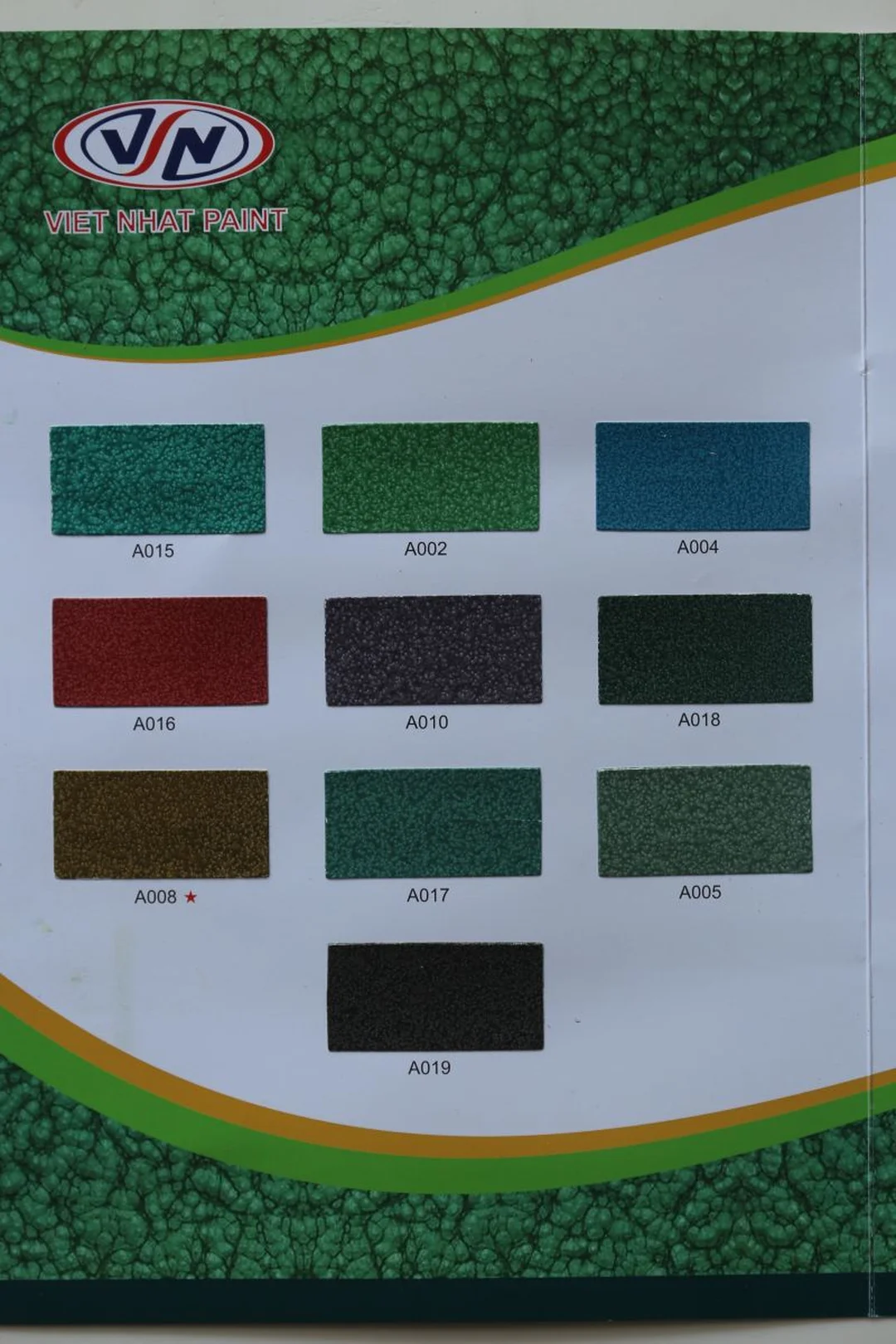 Bảng màu sơn vân bông Tiger Gold Việt Nhật bảng màu sơn dầu việt nhật dòng sơn vân bông Tiger Gold