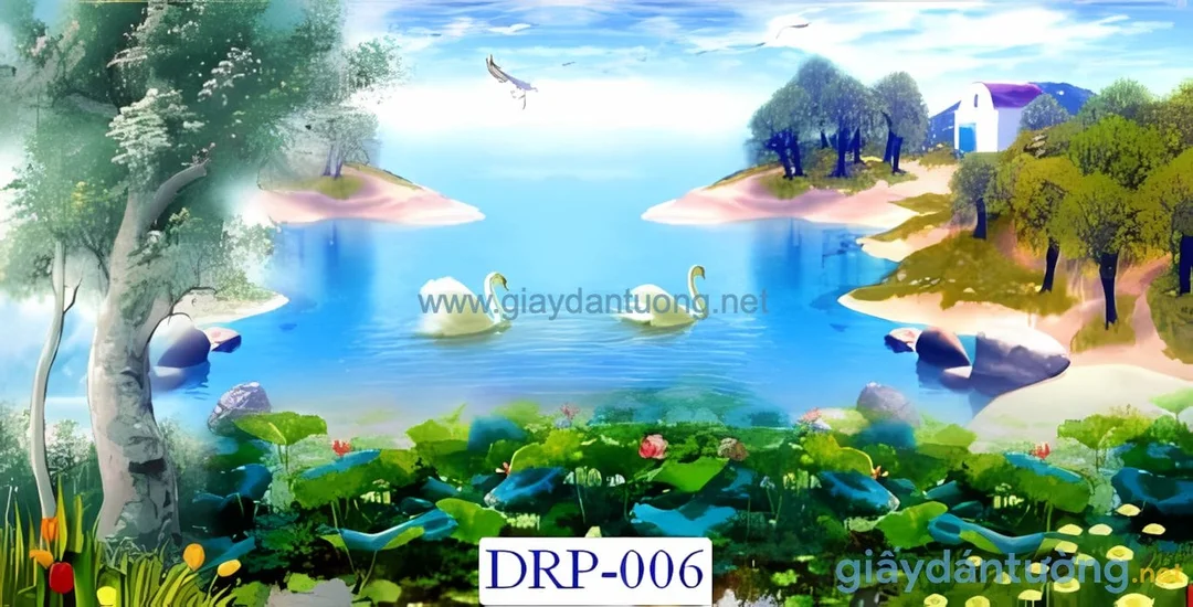 Báo giá tranh dán tường hồ thiên nga báo giá tranh dán tường hồ thiên nga