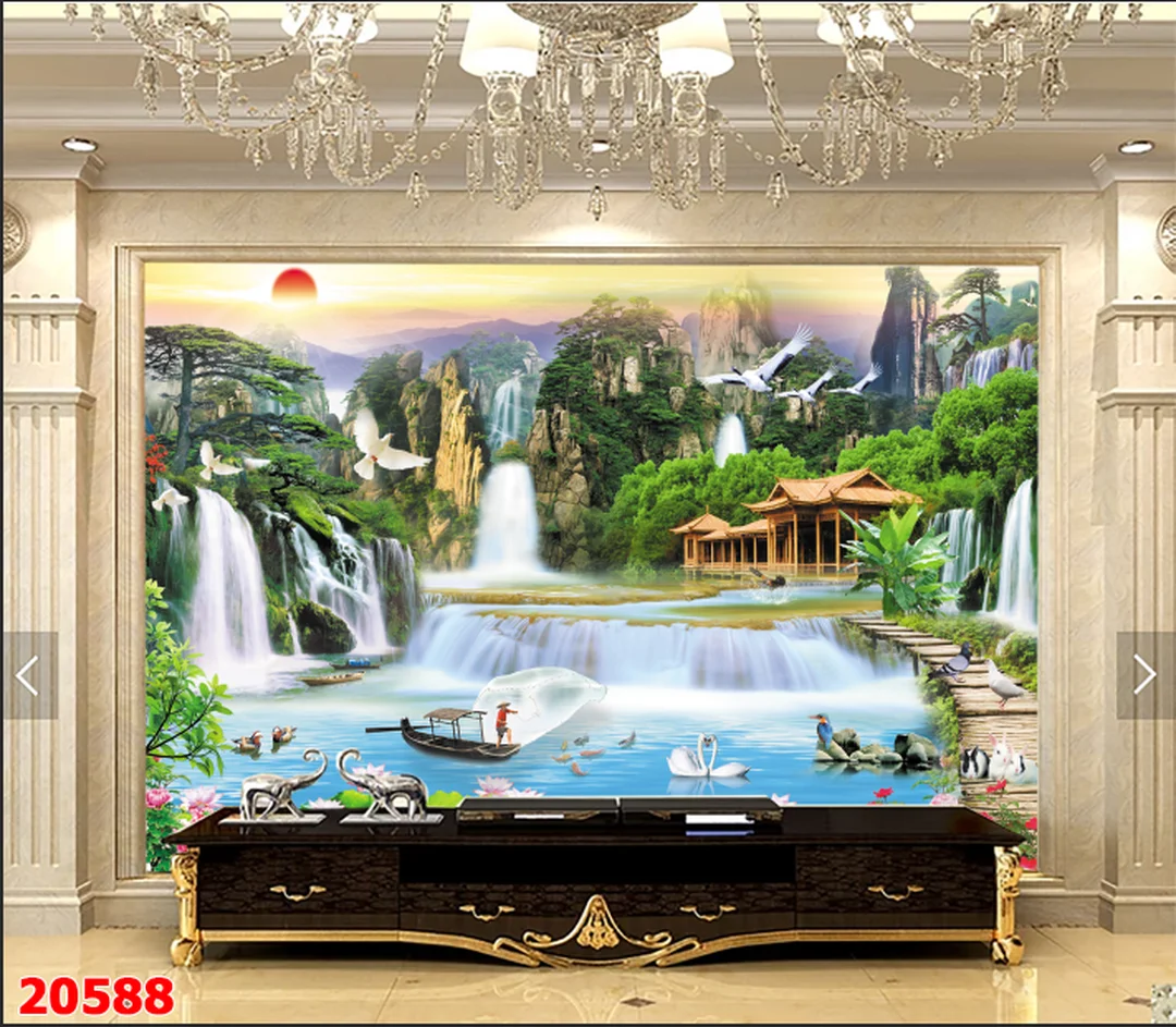 Mẫu tranh kính 3D khổ lớn trước khi thi công báo giá tranh kính 3d mẫu hoàn thiện khổ lớn trước khi lắp
