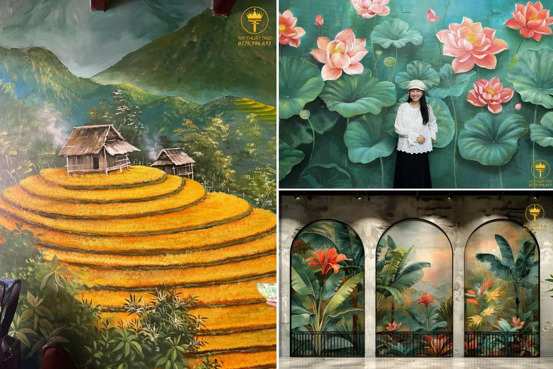Báo giá tranh tường cho quán cafe và không gian check-in báo giá tranh tường cho quán cafe và không gian check-in