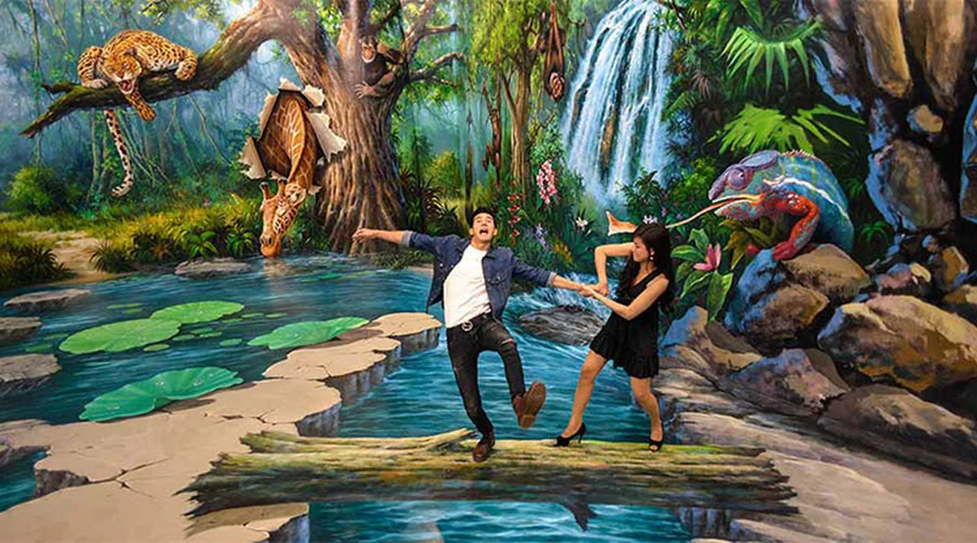 Không gian chủ đề tại bảo tàng tranh 3D Art in Paradise bảo tàng tranh nghệ thuật 3d art in paradise bản đồ khu chủ đề