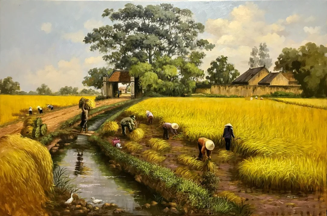Bức tranh đồng quê như thế nào khi treo đúng vị trí bức tranh đồng quê như thế nào khi treo đúng vị trí trong nhà