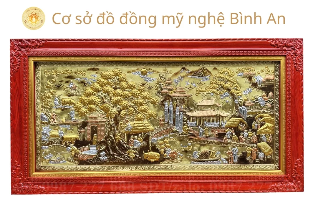 Bức tranh đồng quê Việt Nam cội nguồn quê hương bằng đồng bức tranh đồng quê Việt Nam cội nguồn quê hương bằng đồng