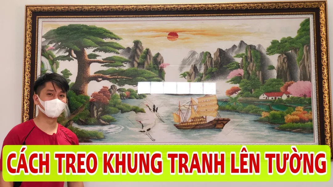 Căn chỉnh bố cục khi treo khung tranh lớn lên tường cách treo khung tranh lớn lên tường với bố cục thẳng hàng