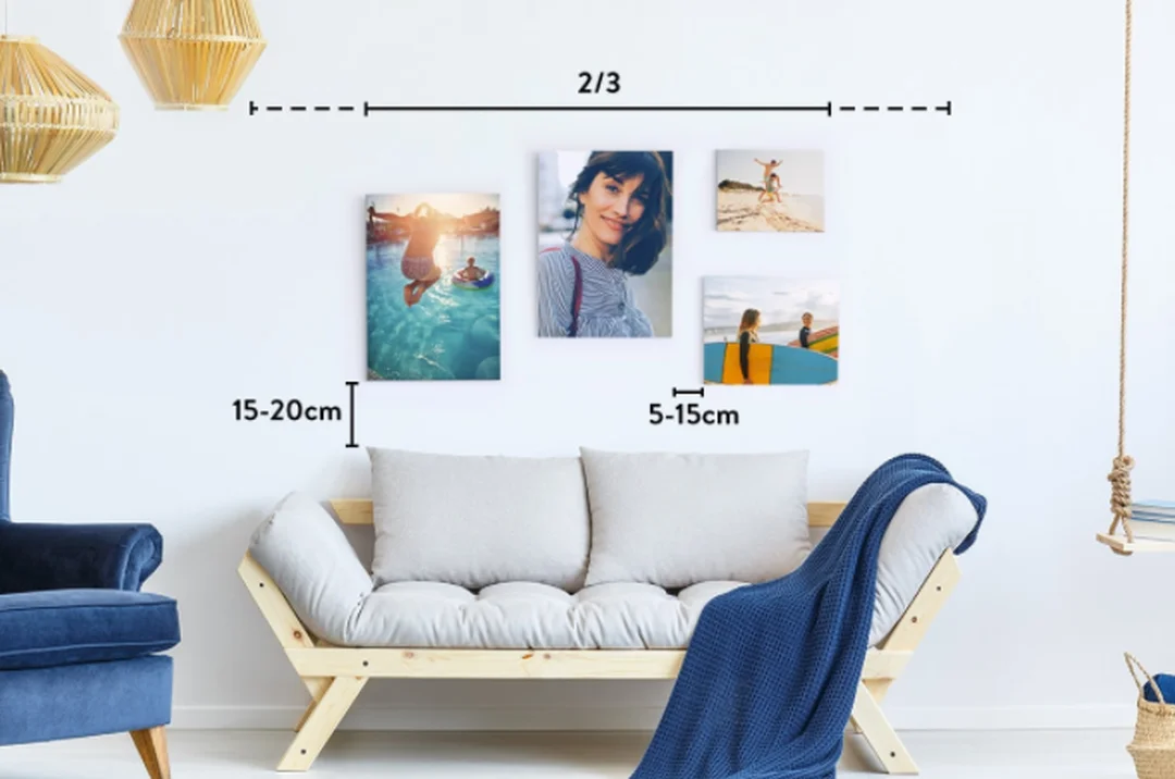 cách treo tranh đẹp phía trên sofa