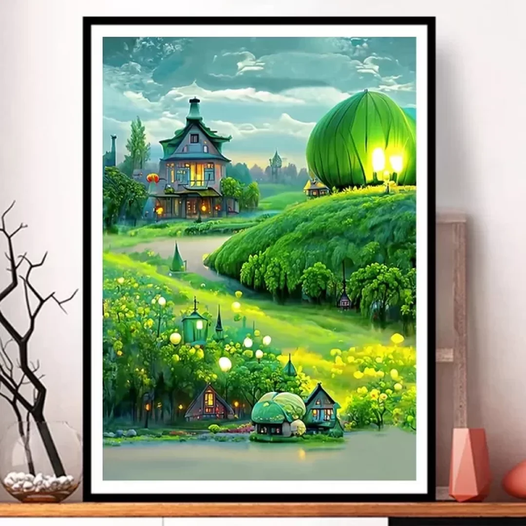cách treo tranh đính đá đúng độ cao ngang tầm mắt