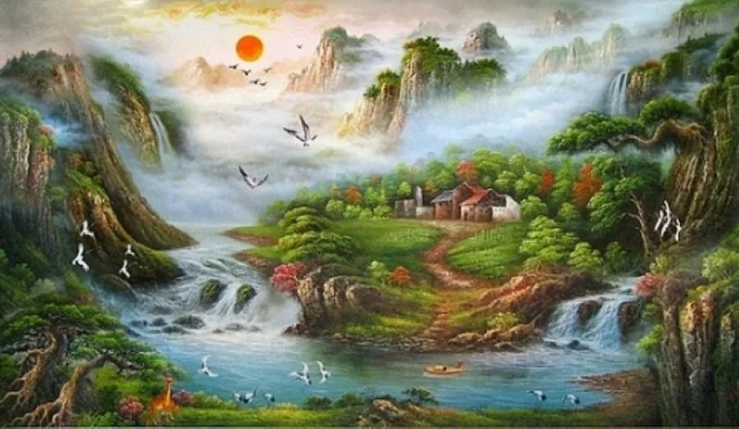 Cách treo tranh trong nhà với tranh phong cảnh phòng khách cách treo tranh trong nhà với tranh phong cảnh phòng khách