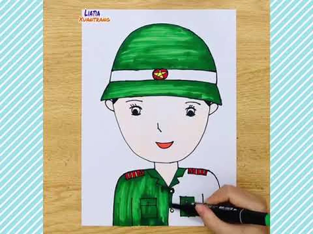 Cách vẽ tranh chân dung chú bộ đội bằng bút chì và màu cơ bản Cách vẽ tranh chân dung chú bộ đội bằng bút chì và màu cơ bản