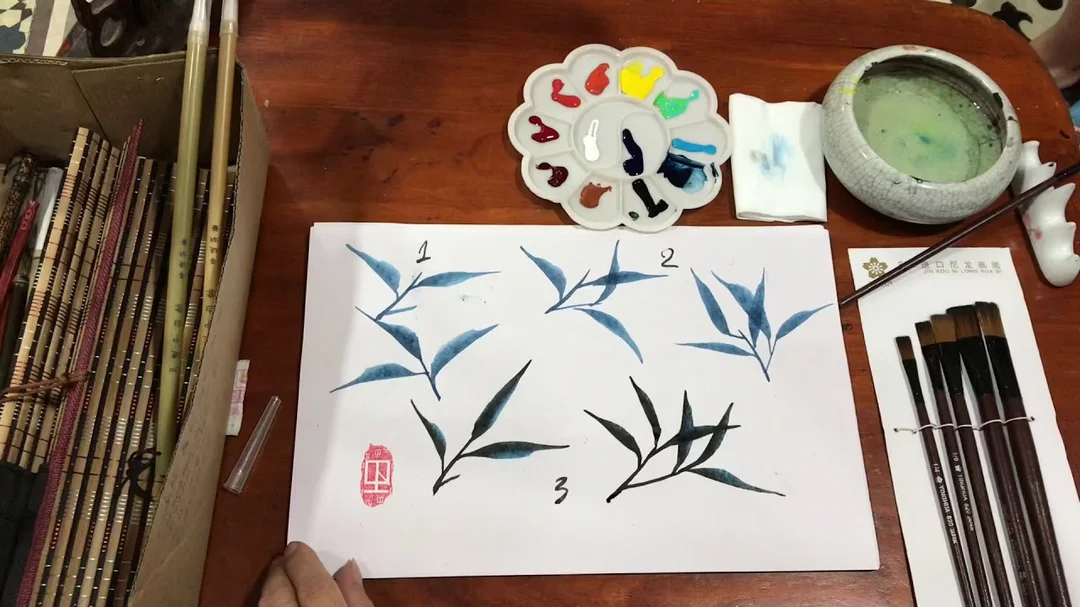 dạy vẽ tranh thủy mặc cần tránh lỗi loang mực khi luyện tại nhà