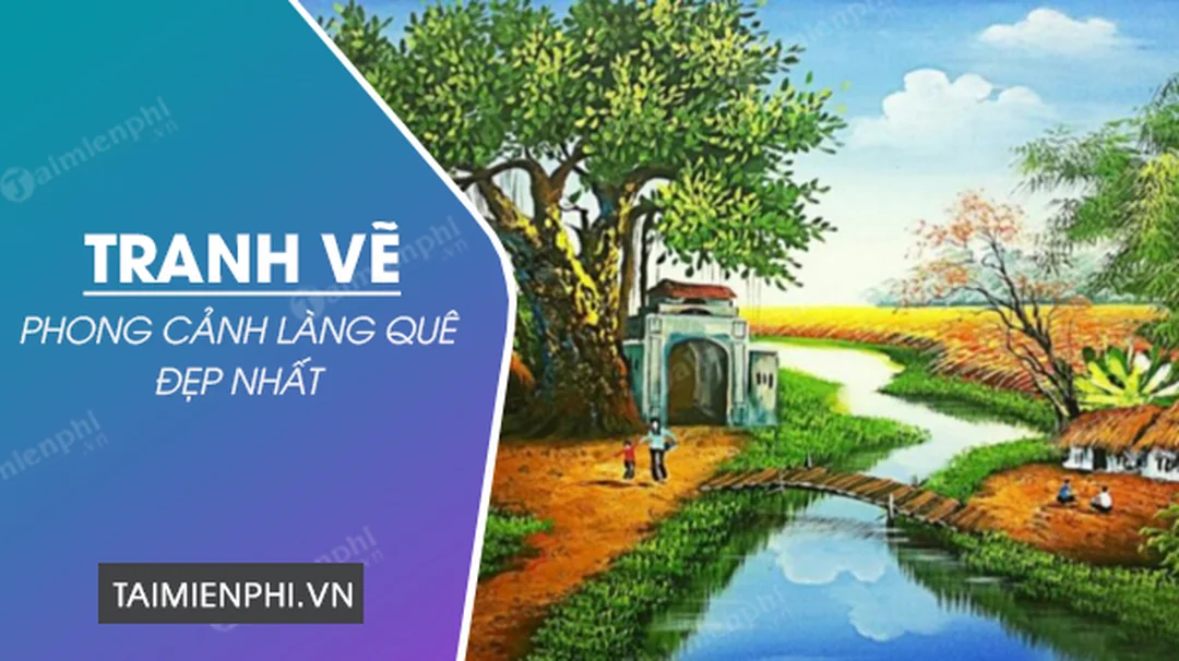Dụng cụ vẽ tranh phong cảnh làng quê Dụng cụ vẽ tranh phong cảnh làng quê đơn giản nhất bằng bút chì và màu