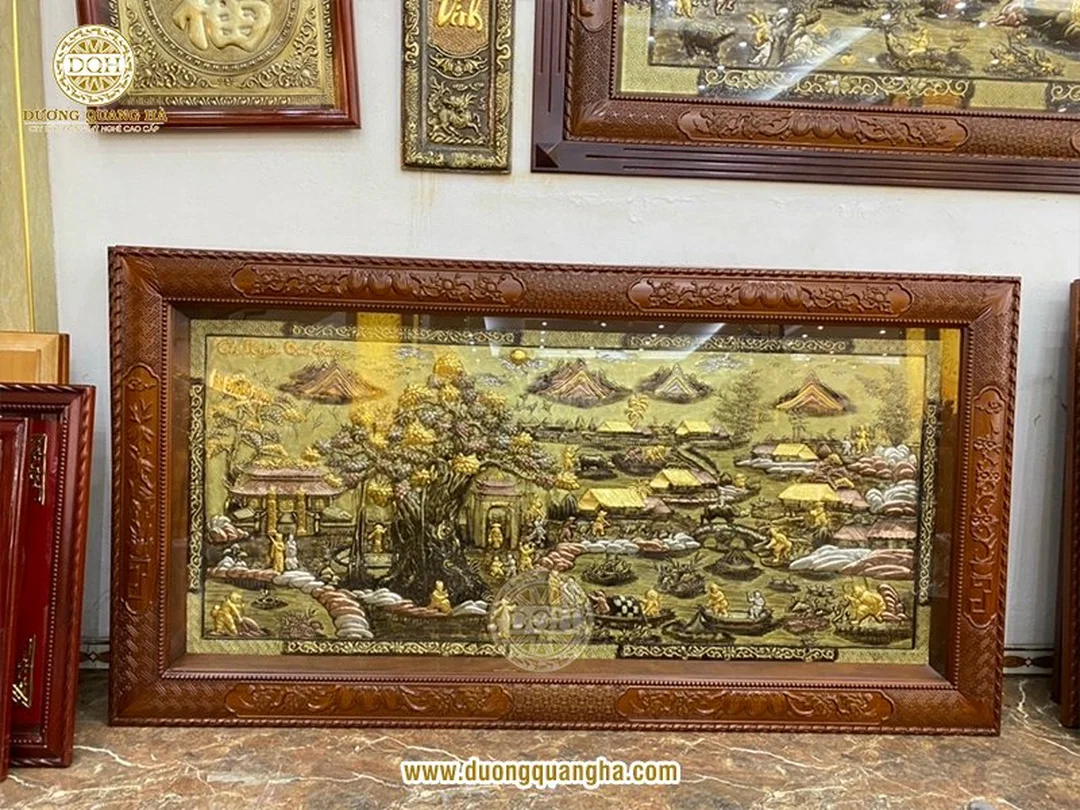 Hình ảnh tranh đồng quê với cây đa bến nước sân đình truyền thống hình ảnh tranh đồng quê với cây đa bến nước sân đình truyền thống
