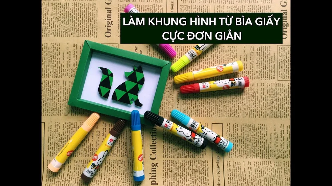 Hướng dẫn làm khung tranh bằng bìa giấy cực đơn giản