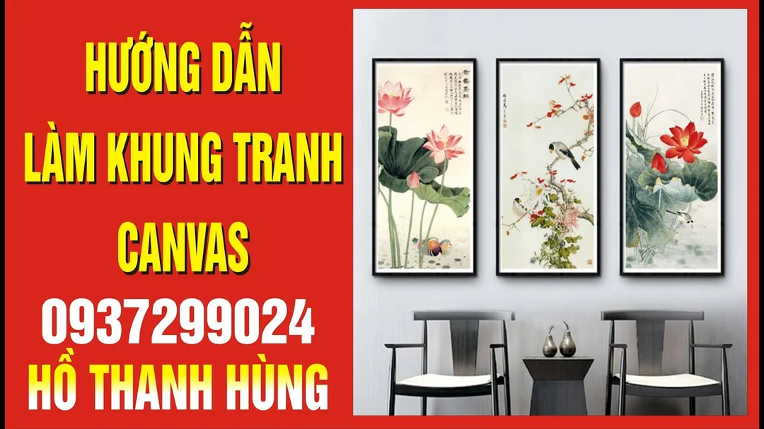 Hướng dẫn làm khung tranh bằng khung gỗ và tranh canvas