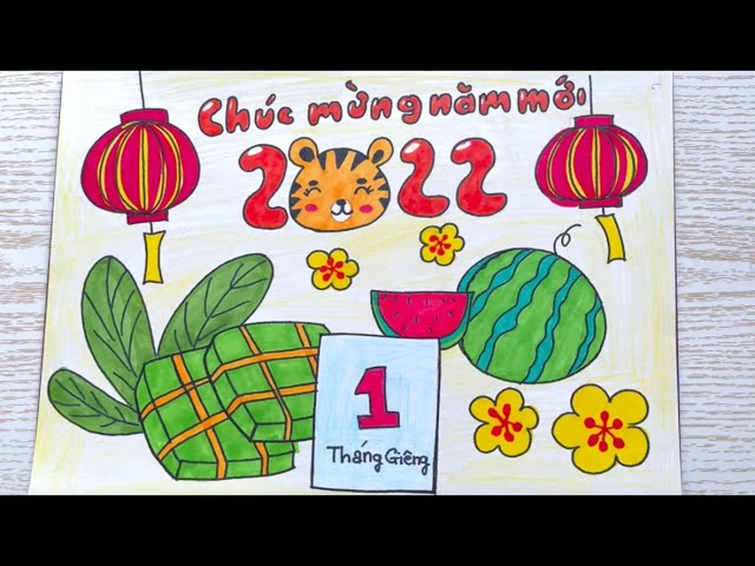 Hướng dẫn vẽ trang trí bìa lịch treo tường