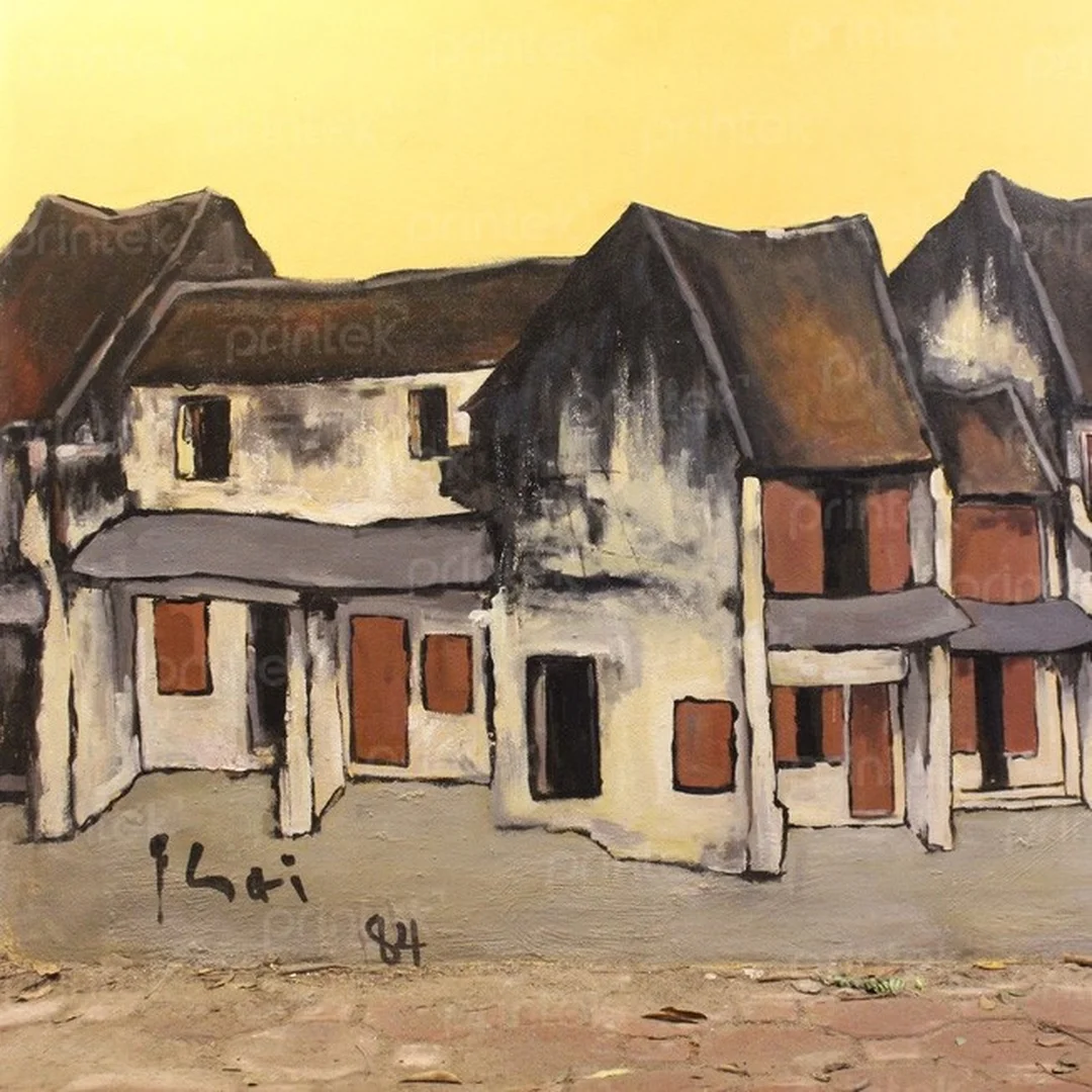 hướng dẫn vẽ tranh phố cổ với mẫu hoàn thiện cho người mới