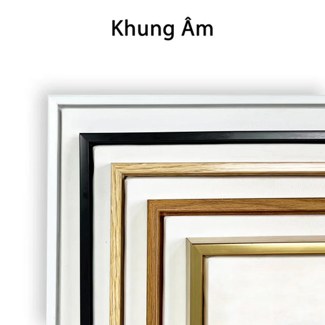 Khung tranh canvas âm vân gỗ cho tranh decor khung tranh canvas âm vân gỗ cho tranh decor