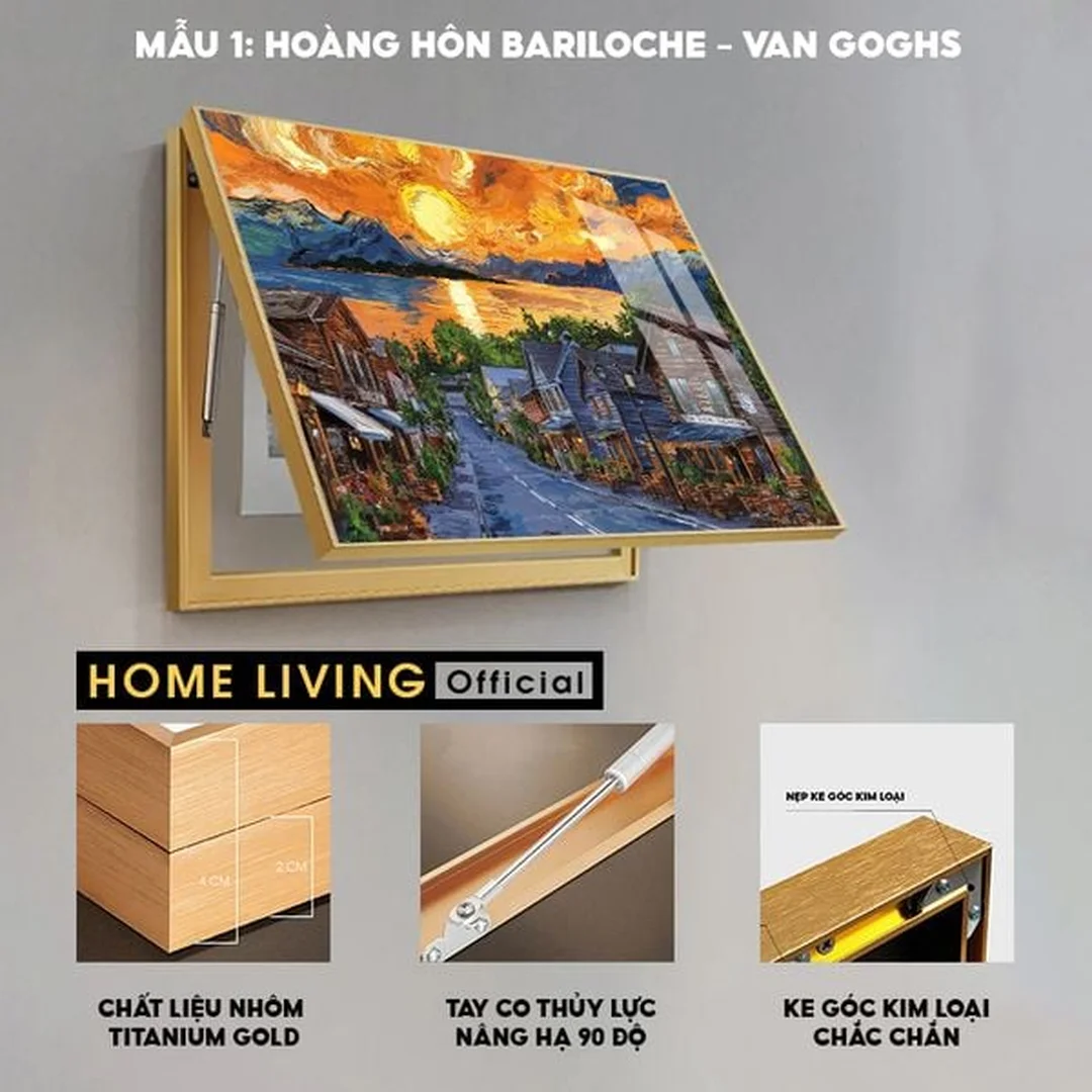 khung tranh điện treo tường mẫu quảng cáo nội thất