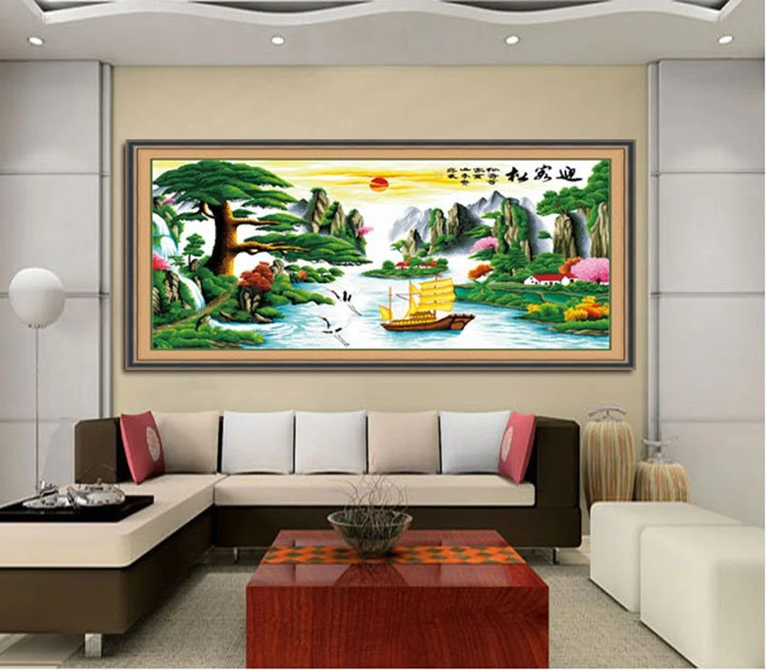 Khung tranh treo tường khổ lớn phòng khách hiện đại khung tranh treo tường khổ lớn phòng khách hiện đại