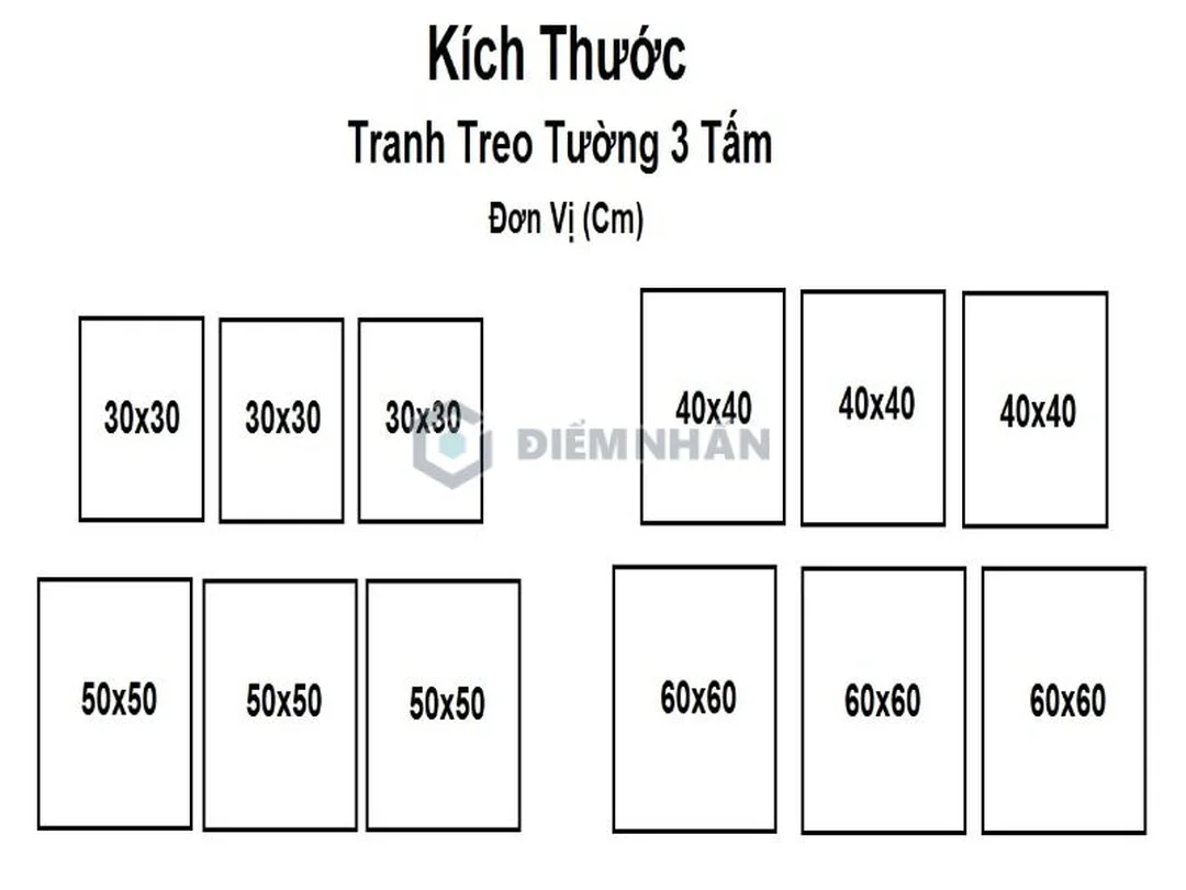 Kích thước tranh treo tường theo từng không gian nội thất kích thước tranh treo tường theo từng không gian nội thất