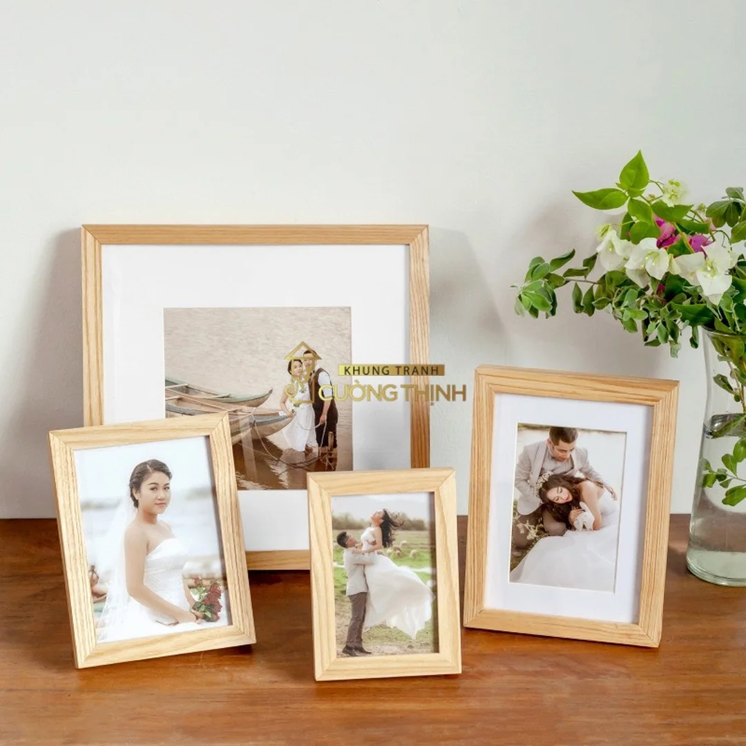 Mẫu khung tranh ảnh gỗ thông tự nhiên Mẫu khung tranh ảnh gỗ thông tự nhiên cho tranh treo tường