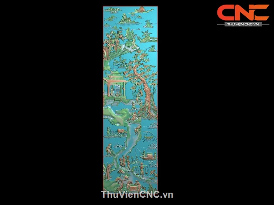 Mẫu tranh đồng quê CNC đứng cho không gian hẹp mẫu tranh đồng quê đứng cnc cho không gian hẹp