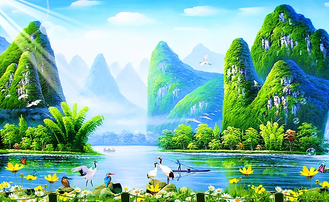 những bức tranh sơn dầu phong cảnh đẹp hiện đại treo phòng khách
