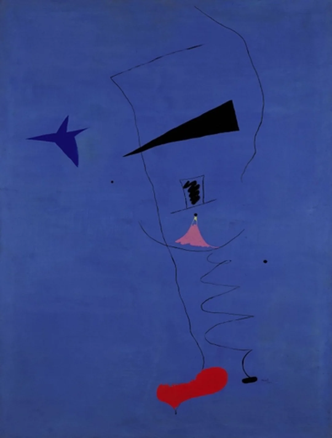 Những bức tranh trừu tượng của Joan Miró những bức tranh trừu tượng Joan Miró nền xanh