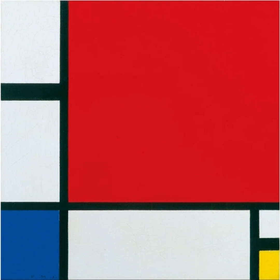 Mondrian và ngôn ngữ hình học trong những bức tranh trừu tượng nổi tiếng những bức tranh trừu tượng nổi tiếng của Piet Mondrian với lưới màu cơ bản