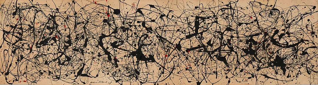 Tranh trừu tượng Number 17A của Jackson Pollock những bức tranh trừu tượng nổi tiếng thế giới của Jackson Pollock