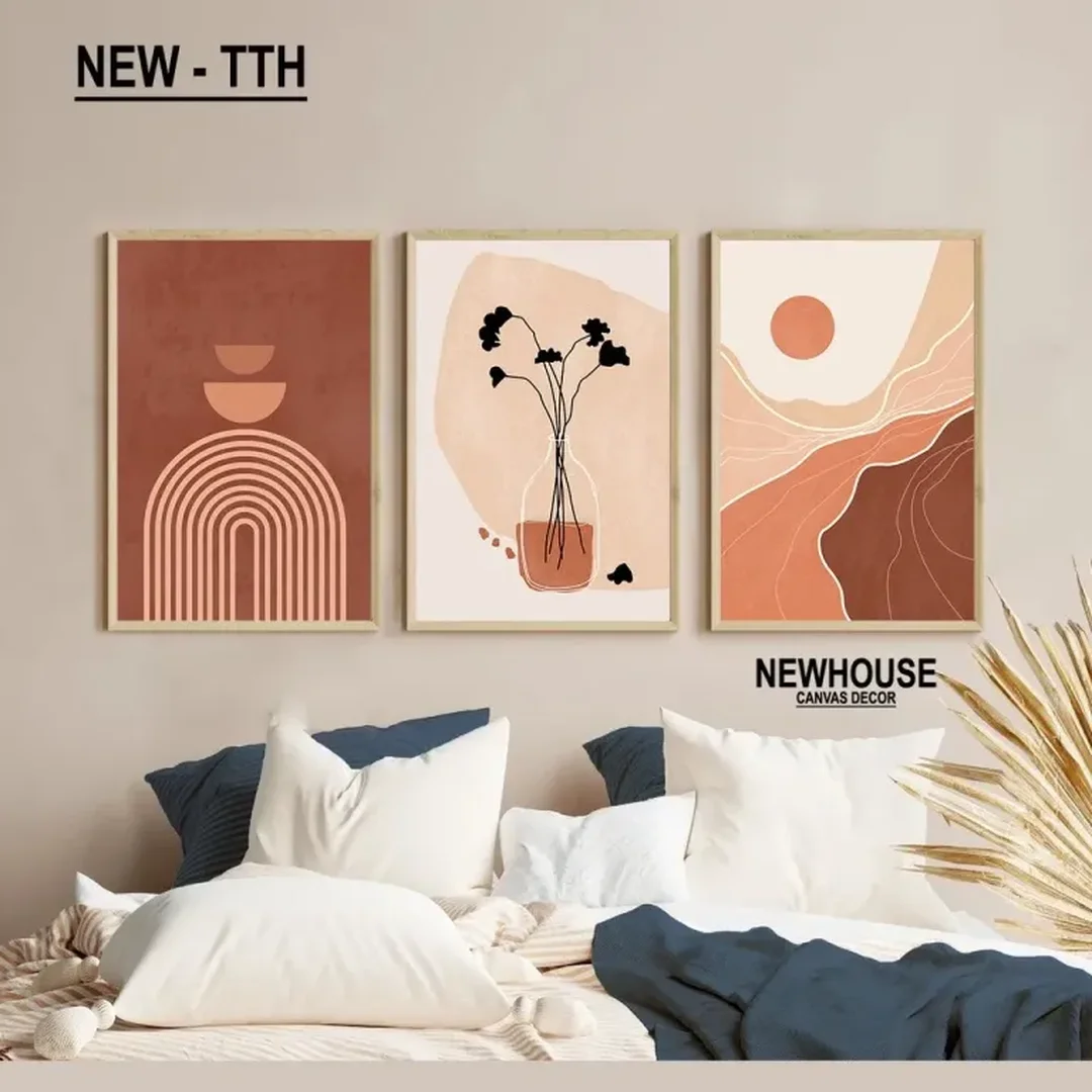 Set 3 tranh treo tường canvas hiện đại set 3 tranh treo tường canvas cho phòng khách hiện đại