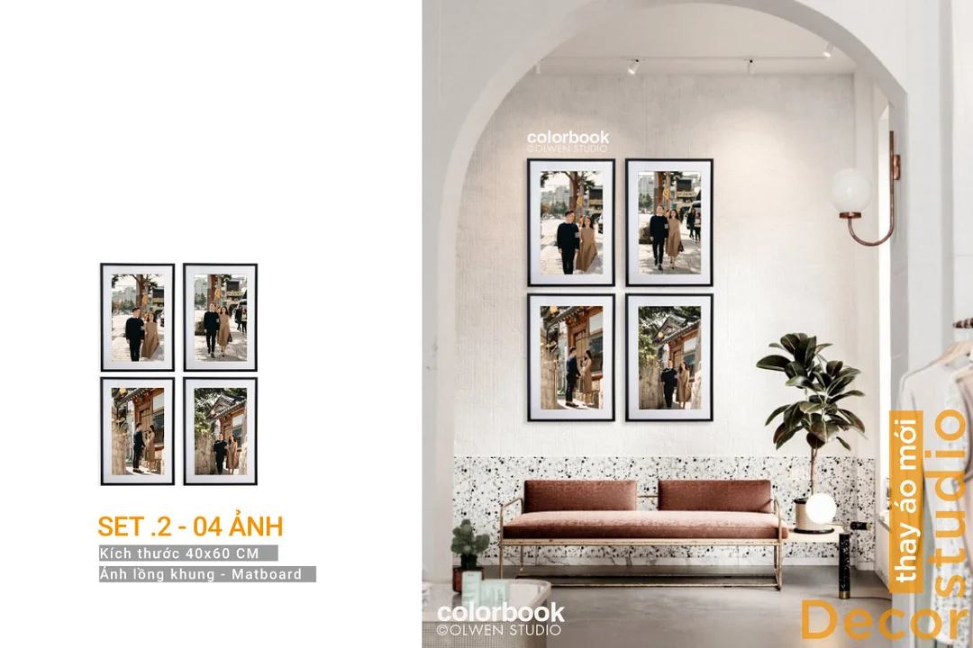 Trang trí khung tranh bốn ảnh dọc trang trí khung tranh bốn ảnh dọc tạo điểm nhấn phòng lớn