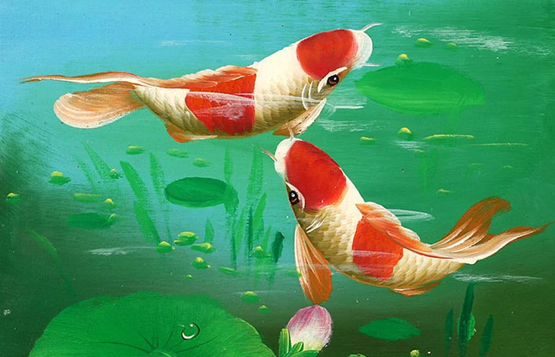 Tranh cá chép cần cân nhắc yếu tố Thủy với tuổi Canh Ngọ tranh cá chép cần tiết chế yếu tố Thủy khi chọn tranh phong thủy hợp tuổi canh ngọ