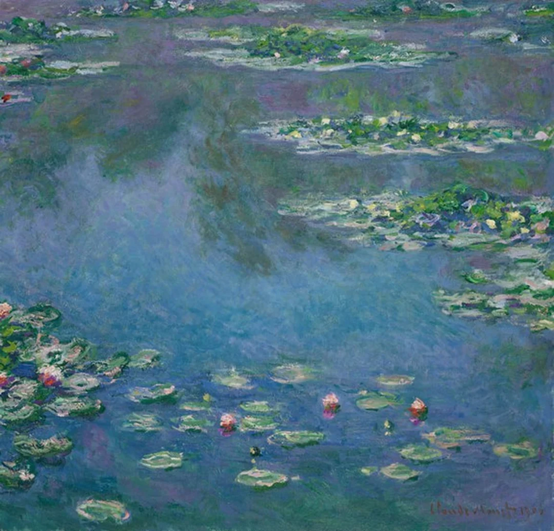 tranh của các họa sĩ nổi tiếng với Hoa loa kèn nước của Monet