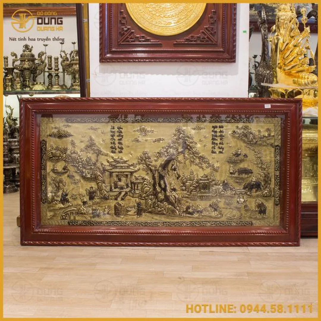tranh đồng quê bằng đồng giá bao nhiêu phụ thuộc chất liệu đồng đỏ đồng vàng