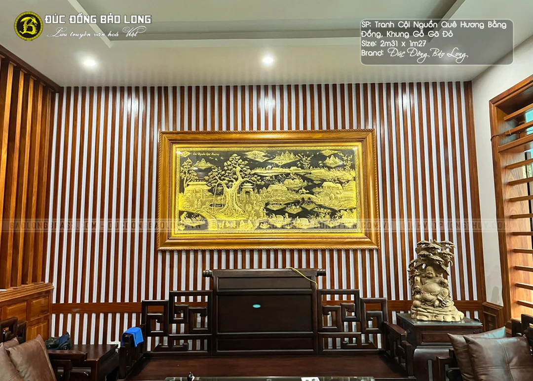 Tranh đồng quê treo tường cội nguồn quê hương khổ lớn tranh đồng quê treo tường cội nguồn quê hương khổ lớn