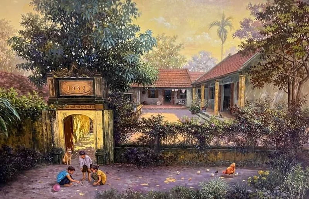 Tranh đồng quê Việt Nam đẹp phong cảnh quê hương treo tường tranh đồng quê việt nam đẹp phong cảnh quê hương treo tường