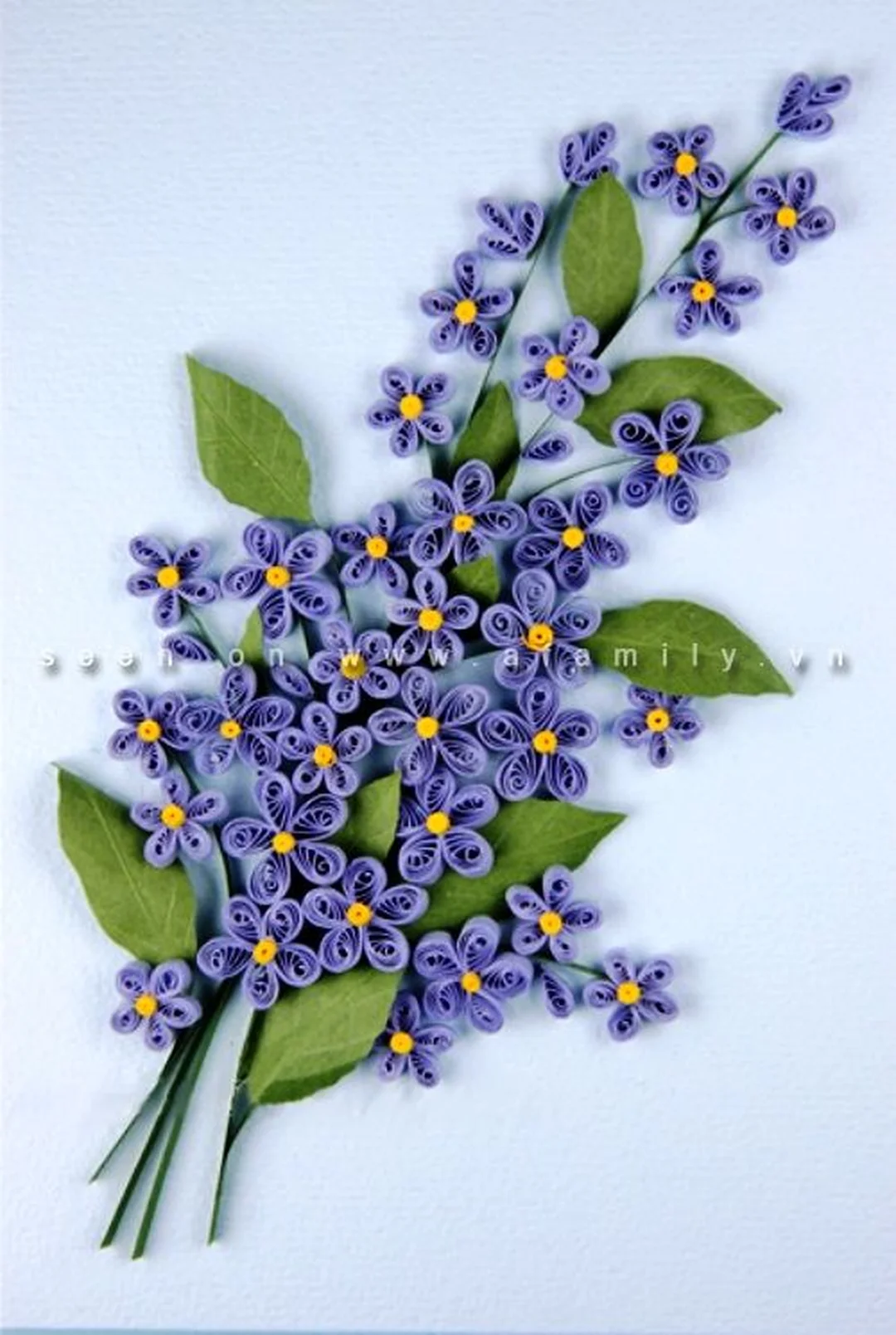 tranh hoa giấy màu hồng tím treo tường nội thất
