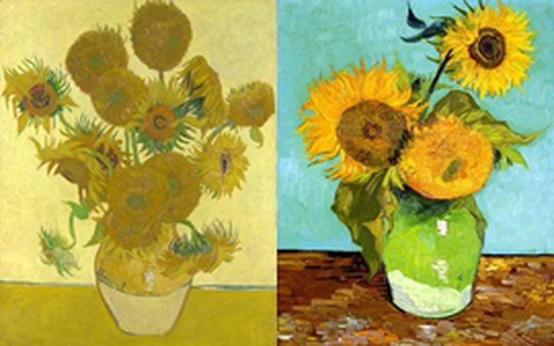 Tranh hoa hướng dương của Van Gogh trong bình vàng tranh hoa hướng dương của Van Gogh với bó hoa vàng trong bình