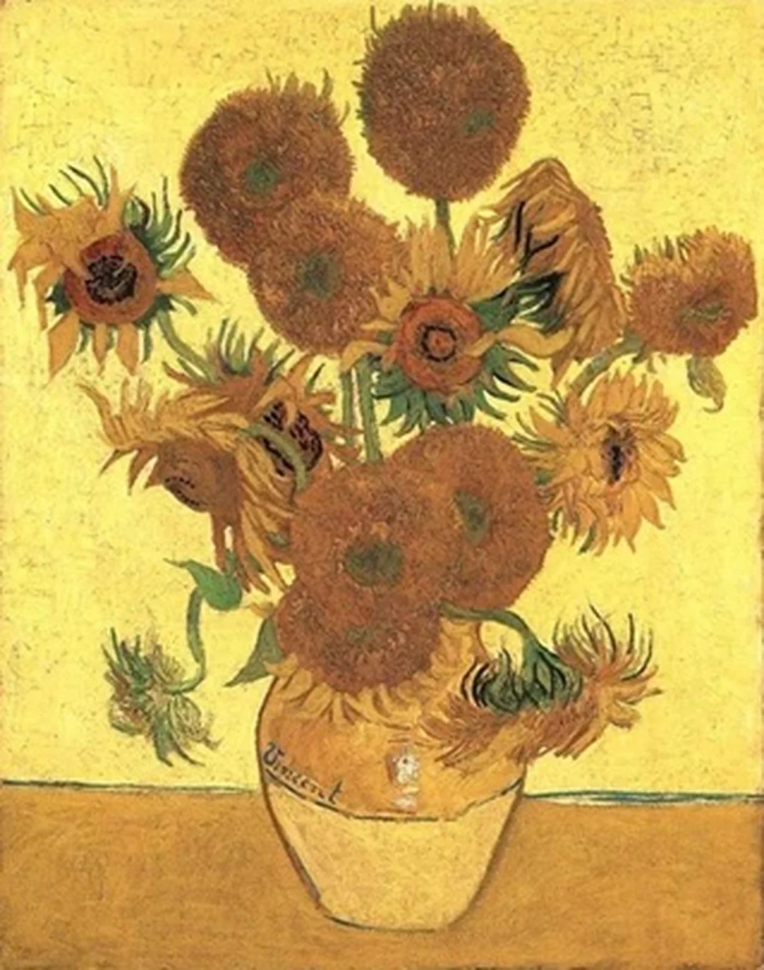 Tranh hoa hướng dương của Van Gogh giữa Paris và Arles tranh hoa hướng dương của Van Gogh với nhiều bông hoa trong bình