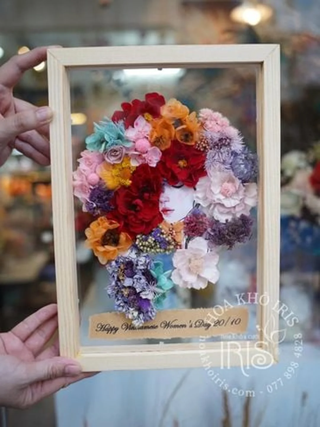 Tranh hoa khô handmade dùng hoa thật ép khô tranh hoa khô handmade dùng hoa thật ép khô