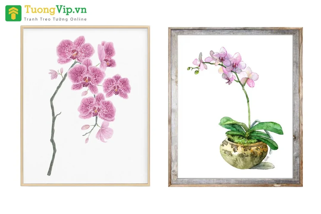 Tranh hoa lan hồ điệp treo tường phong cách hiện đại tranh hoa lan hồ điệp treo tường phong cách hiện đại