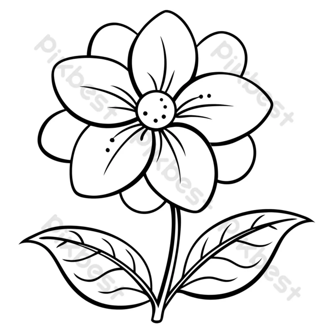 tranh hoa to mau line art khổ A4 tranh hoa to mau dạng line art để in khổ A4