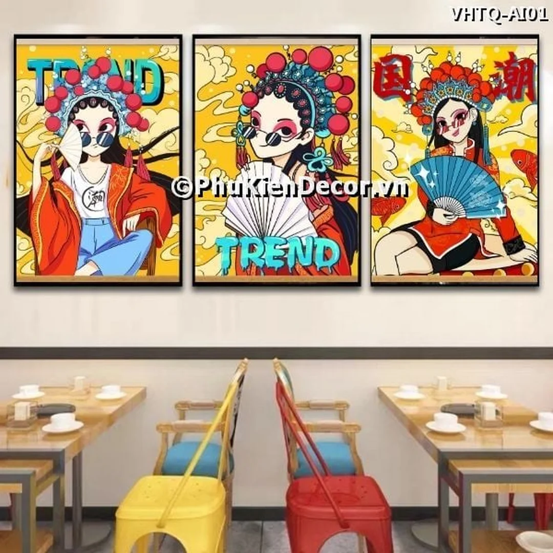 tranh nghệ thuật trung quốc cô gái kinh kịch đương đại