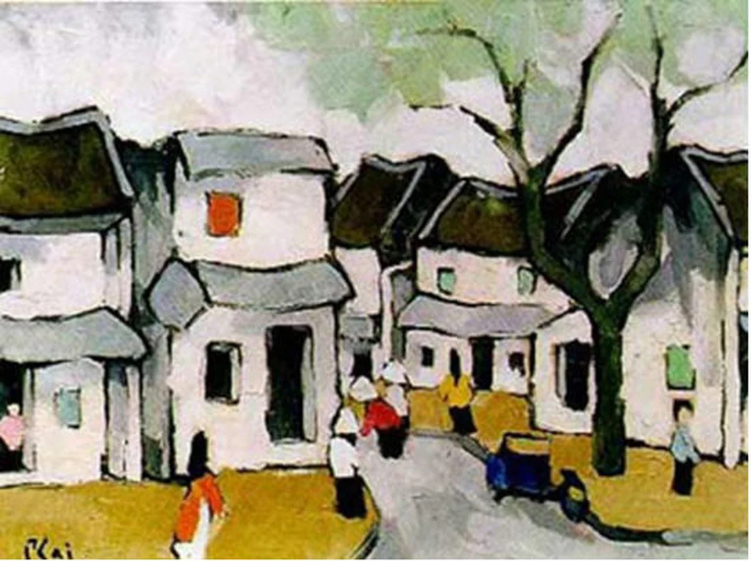 tranh phố cổ bùi xuân phái trong cảm hứng Hà Nội xưa