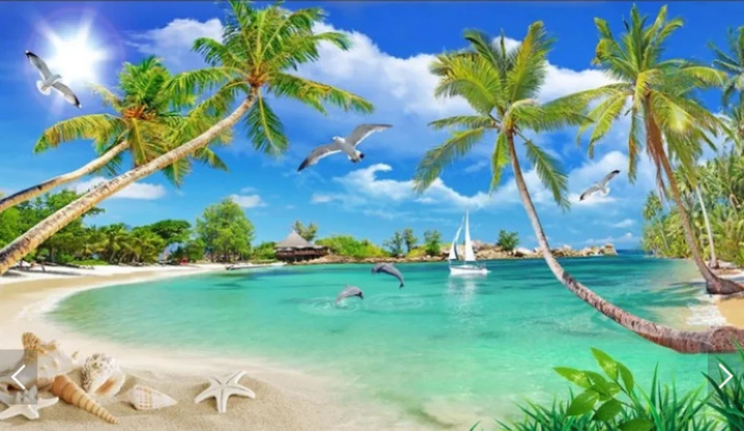 tranh phong cảnh biển treo tường với màu xanh dịu