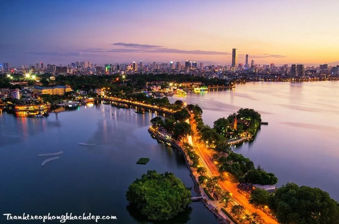 Tranh phong cảnh Hà Nội hàng cây phố cũ tranh phong cảnh hà nội hàng cây và phố cũ trong tranh treo tường