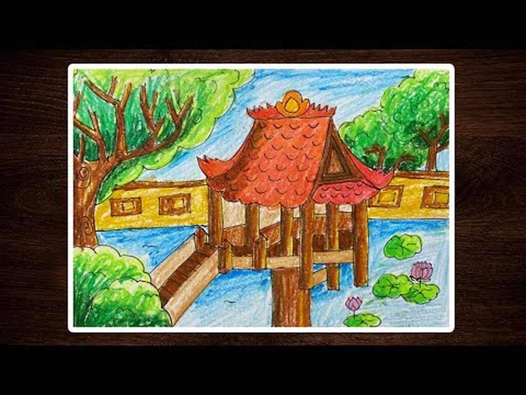 Sông nước và núi non trên nền trời sáng tranh phong cảnh Việt Nam sông nước và núi non trên nền trời sáng