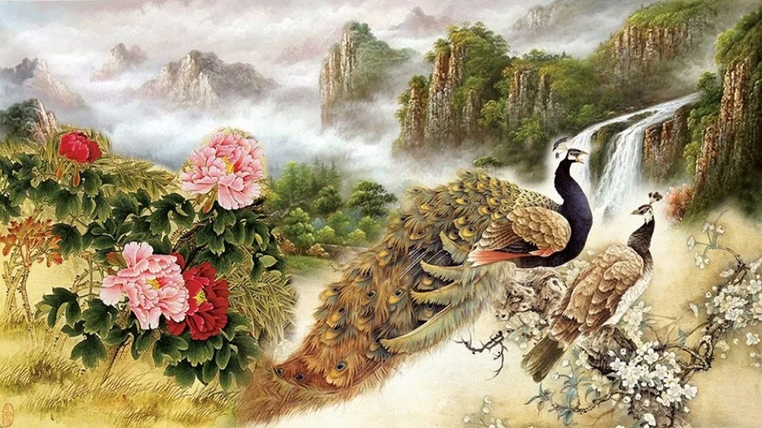 Tranh phong thủy mệnh Thổ treo phòng khách tranh phong thủy mệnh thổ treo phòng khách tông vàng nâu